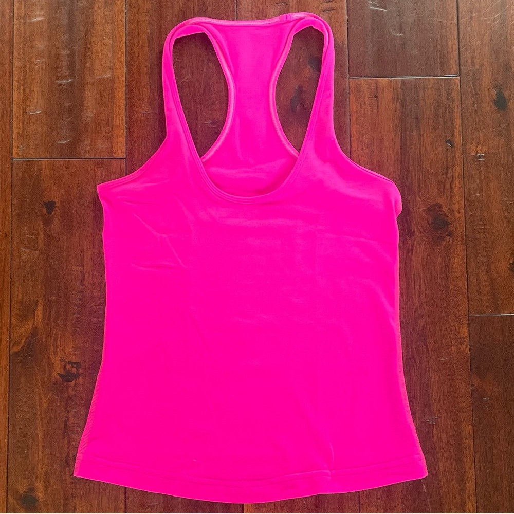 Lululemon Athletica Neon Pink Fitted Sleeveless Tank Top